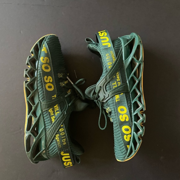 UMYOGO Men Running Shoes Just so so Male Blade-Type Sport Shoes, green, size 39 - Picture 2 of 8